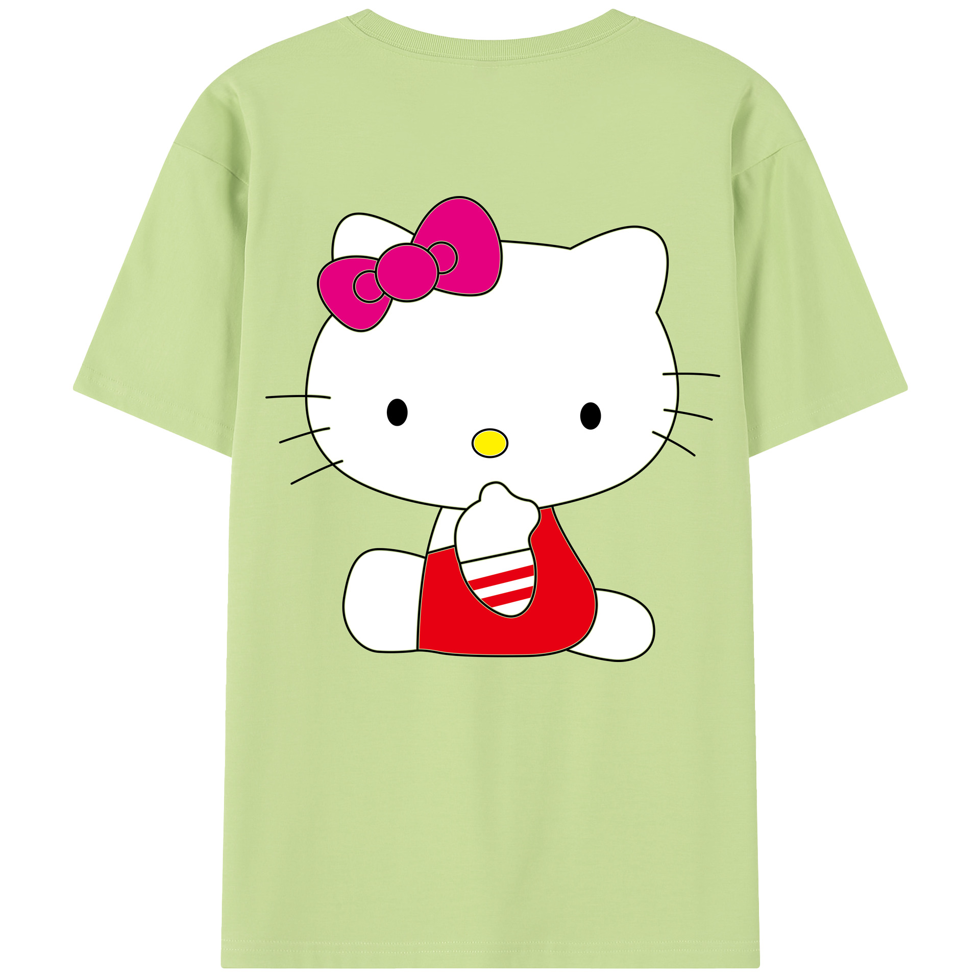 （画像用） Hello Kitty ハローキティ 綿100％半袖Tシャツ（背面プリント）